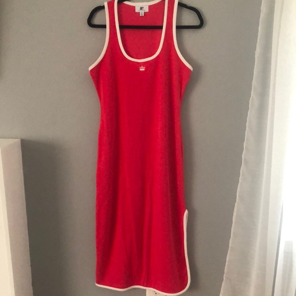 ⭕️ PRICE FIRM Juicy Couture Terry Cloth Pink Slit Sundress Size Medium - Picture 4 of 8